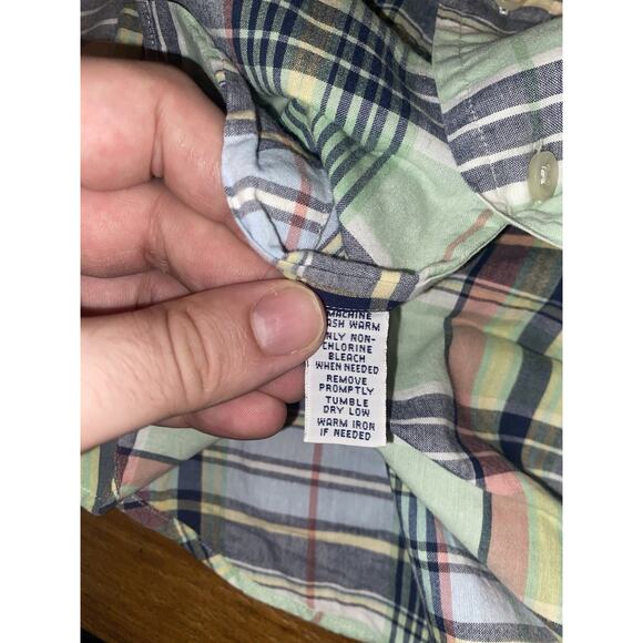 Ralph Lauren Classic Fit Mens Medium Button Up Short Sleeve Shirt Multicolored - Picture 7 of 9
